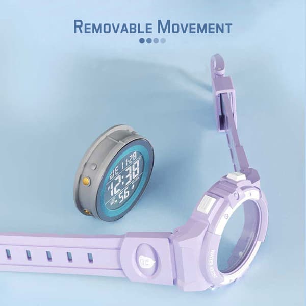 Digital barnklocka, vattentät 50M, DIY-kit med 3 boetter och 2 NFC-armband, present till barn