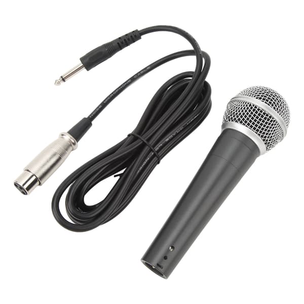 Professionel håndholdt kablet mikrofon til KTV-scene, metalhus og elastisk kabel