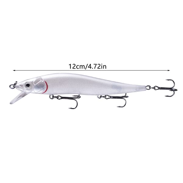 Minnow Sinking Swing Bait Fiskelokke 12cm 13.3g med 3D øjne til basfiskeri