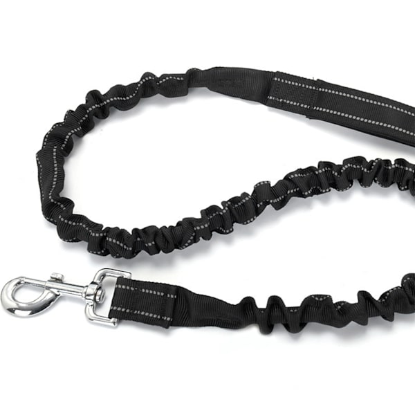 Hundmidjeväska med infällbart reflekterande halsband och bajspåsedispenser