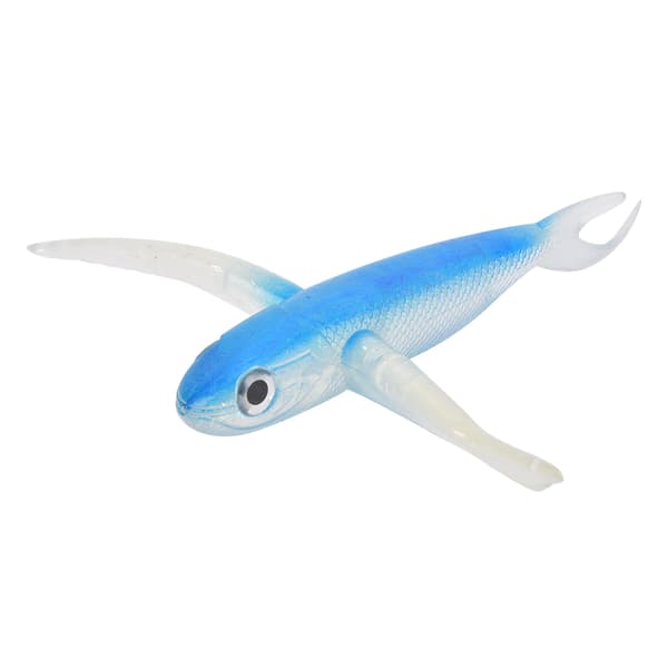Kunstig fiskesluk myk agn simulert flyvefisk 6,7 tommer PVC med blå boks