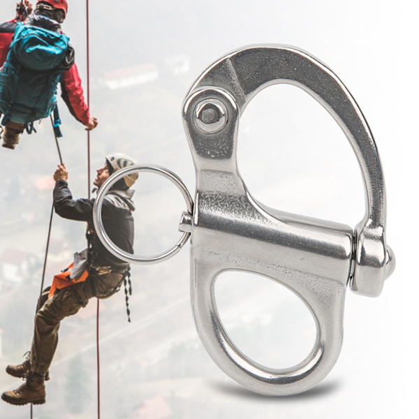 Fastmonteret Quick Release Krog 316 Rustfrit Stål til Bjergbestigning Klatring 96MM