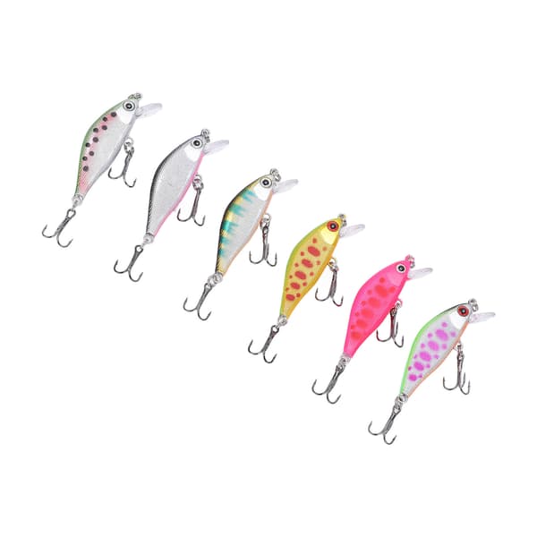 6st Luya Bait Minnow Konstgjort drag 4,3g 5cm med flerskiktsmålningsprocess