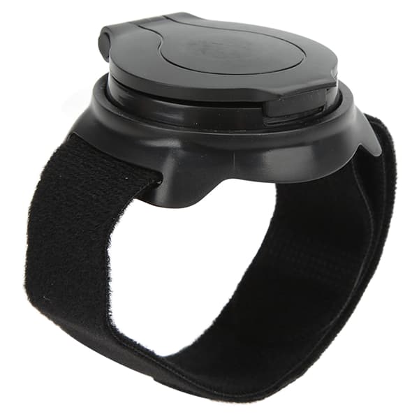 Cykelbakspejl med nylonhåndledsrem, konkavt design, sort, 5 cm diameter, til motorcykler