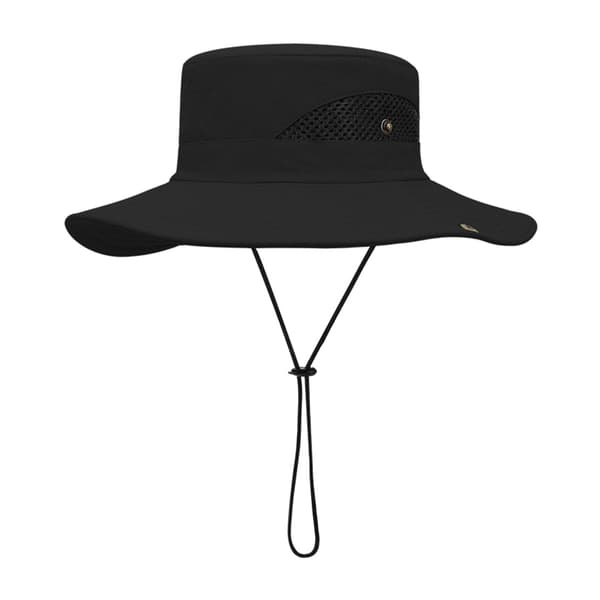 Bredbrättad 9 cm solhatt med UV-skydd, vikbar, för fiske, vandring, camping, unisex
