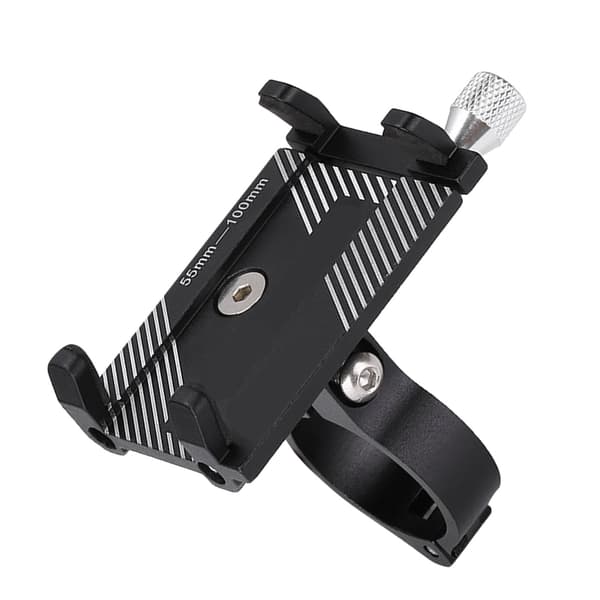 Stabil aluminium cykeltelefonholder til cykler, mountainbikes, motorcykler og navigation - sort
