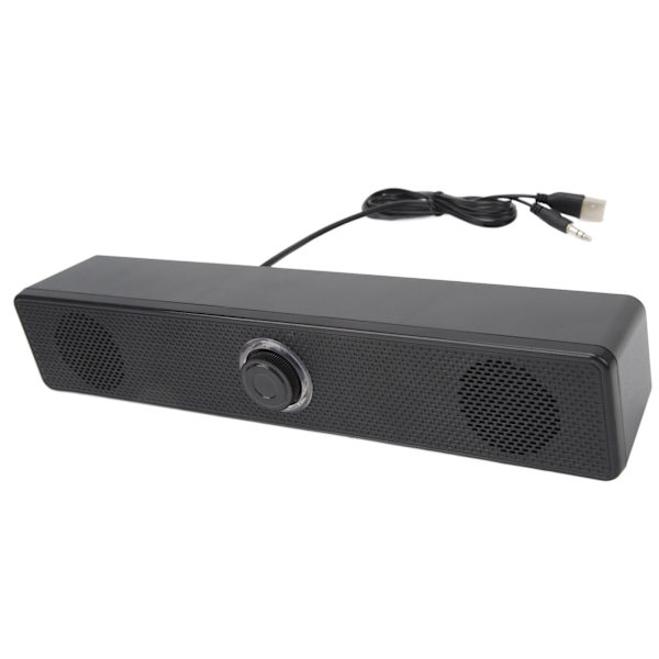USB-driven datorhögtalare med volymkontroll, LED, 4D-ljud och brusreducering