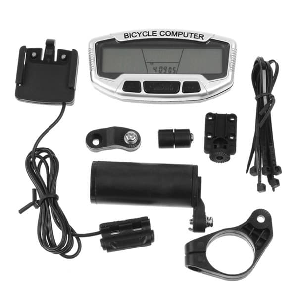 Digital LCD Cykelcomputer med 27 Funktioner, Speedometer, Kilometertæller, Vandtæt, Automatisk Baggrundsbelysning