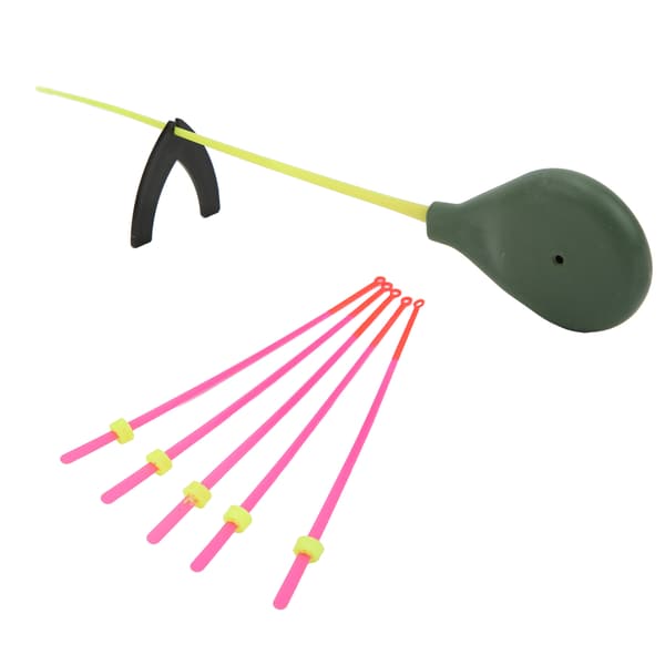 Mini isfiskestangsett med tupp, bærbar, ABS-materiale, for vinterfiske, 16 cm