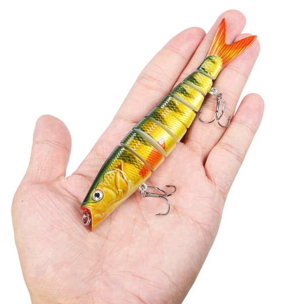 TARUOR 140 mm 8-segment sjunkande fiskedrag - Konstgjort drag med dubbla krokar