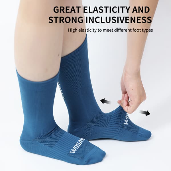 Synlige, meget elastiske og åndbare cykelstrømper til landevejs- og mountainbike, unisex