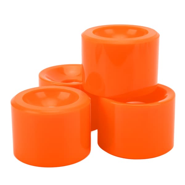 4 st PU 78A Scooterhjul, Slitstarka, Sprickfria, Starkt Grepp, Säkra för Scootrar, Orange