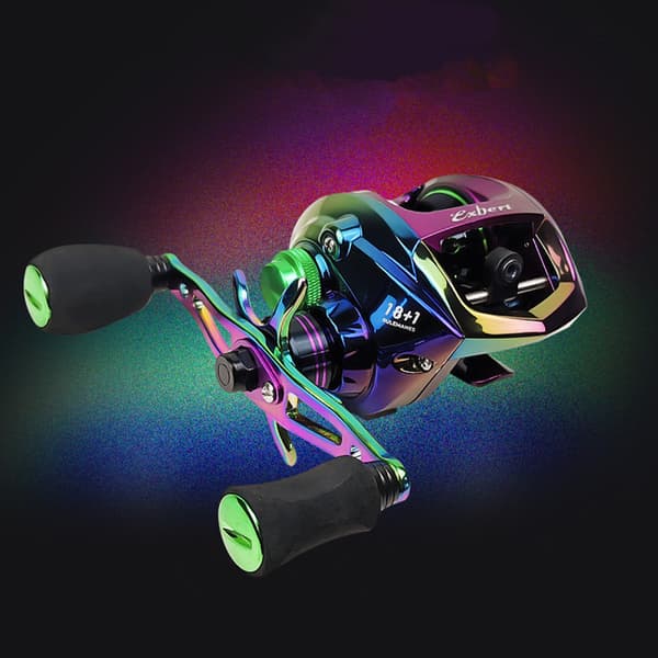 Fargerik Baitcasting-snelle 18+1BB 6.3:1 Magnetisk Bremse 2 Spoler med Oppbevaringspose