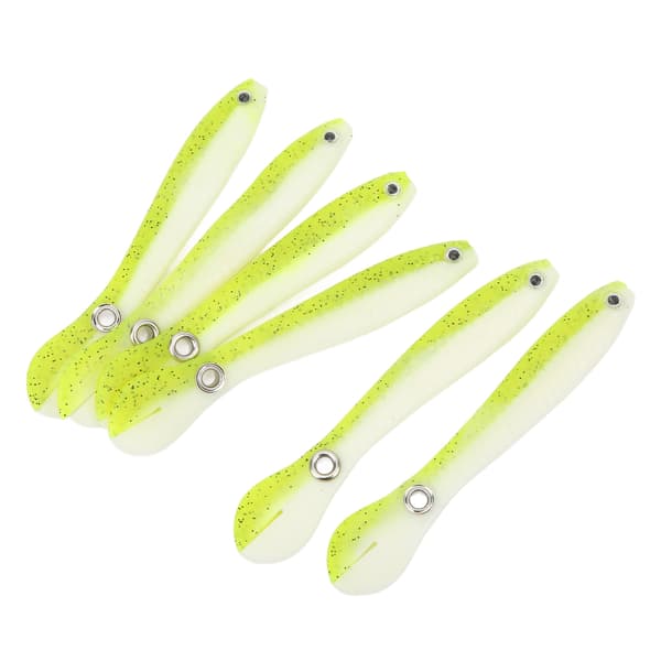 6 st mjuka fiskedrag Wobble Tail Loach 10cm 6g Tvåfärgad silikonfiskedrag