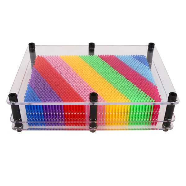 3D-printad manuell modell med stift, transparent akrylskulptur, pedagogisk leksak för barn