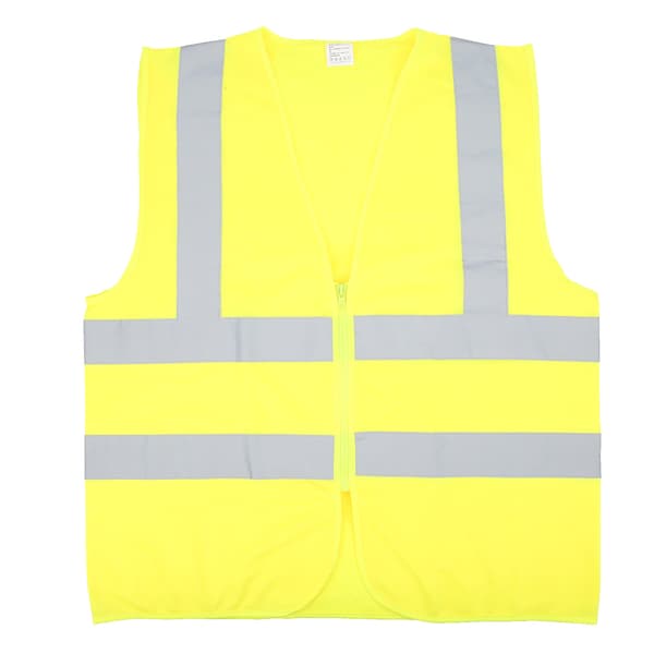 Fluorescerande gul nätväst med 360 graders hög synlighetsremsa