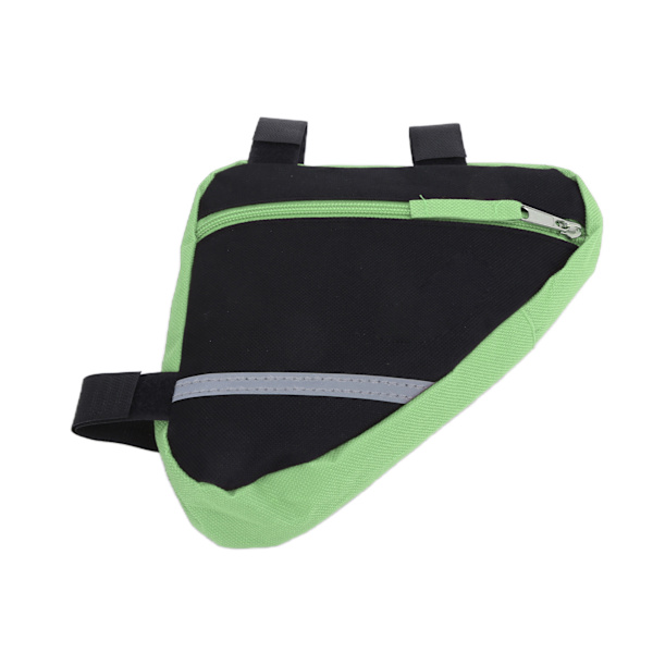 Triangulär cykelväska, slitstark nylon, multifunktionell, cykeltillbehör, utomhusbruk, grön