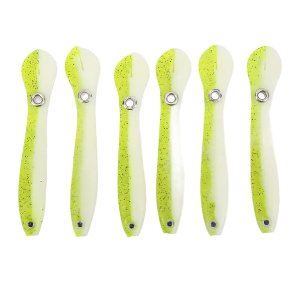 6 st mjuka fiskedrag Wobble Tail Loach 10cm 6g Tvåfärgad silikonfiskedrag