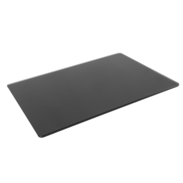 Glasmusemåtte 30x22,5 cm ultratynd råhvid glas skridsikker gummi til gaming