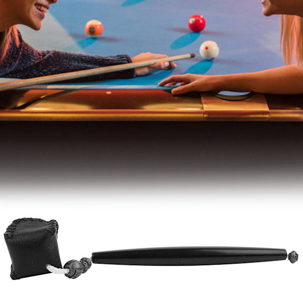 Snooker Kridtetui, Bærbar Pen, Holdbart Sort Gummi Design