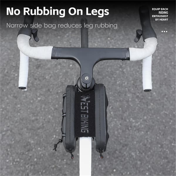 Cykelrammetaske Toprør 1L Polyester Quick Release til Mountain- og Landevejscykler