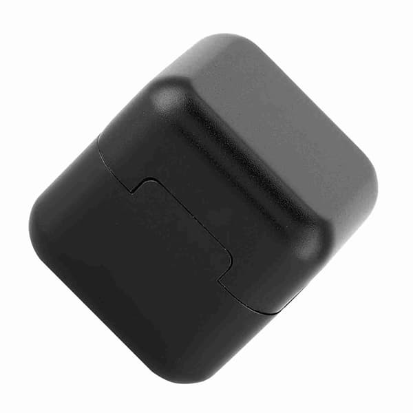 Bærbar kridtholder til billardkøspids, mini aluminium, med låg og magnet, sort