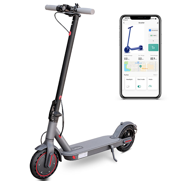 LADPED LP80 350W Hopfällbar Elscooter, 8.5\" Lättviktsdesign, Svart LP80-01