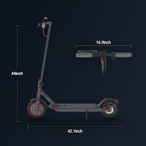 AOVOPRO ES80, Elektrisk Scooter för Vuxna 8.5'' Hjul Hopfällbar Grå Gray