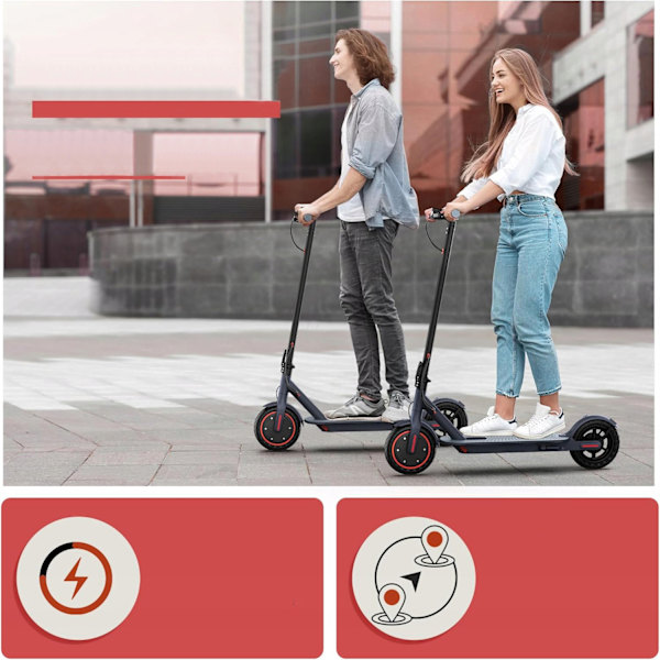 LADPED TX01 Hopfällbar Elektrisk Scooter 350W 36V 7.8Ah räckvidd 35KM 8.5“ + APP TX01-01