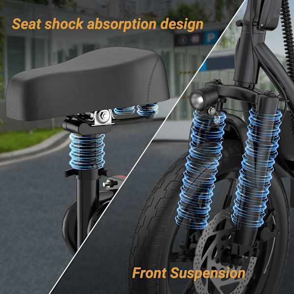 Hopfällbart Elfordon AOVOPRO ESBSPRO 14“ 48V 22.5ah Bakre Korg 35KM/H ESBSPRO-01