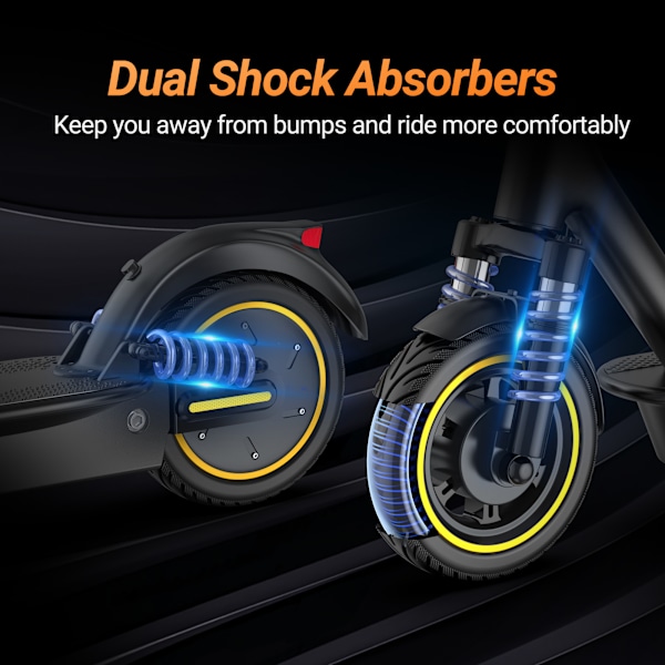 AOVOPRO ESMAX, Elektrisk Scooter 10 tum 42V 14.5Ah 500W Dubbelbroms APP-funktion ESMAX-01