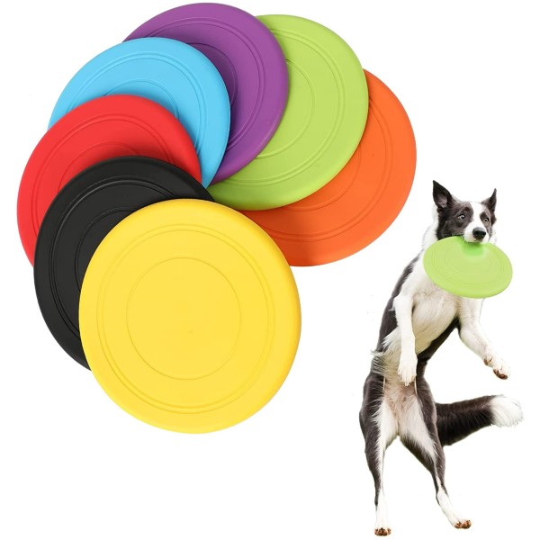 7-pack hundfrisbee set Pet Training Frisbees med sju färger, slumpmässig  färg 83bf | Fyndiq