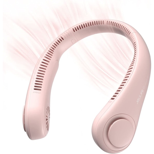 Bärbar halsfläkt, Hands-free utan blad, USB fläkt, 3 hastigheter - rosa  bb18 | Fyndiq