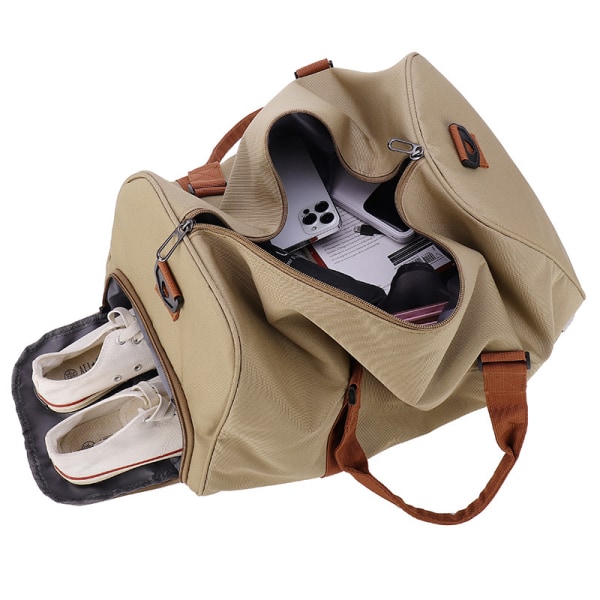 Travel Duffel Bag Stor Kapacitet Yoga Gym Bag Slitstark Duffel Sports Bag  med Skofack Tygväska, Svart edf2 | Fyndiq