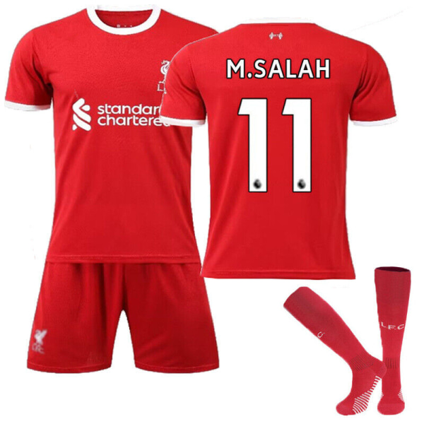 23/24 Barn Hemma Borta Full Kit Pojke Män Kostym Strip Strumpor Kort skjorta liverpool 23/24 away kit #66 #26(10-11 years)