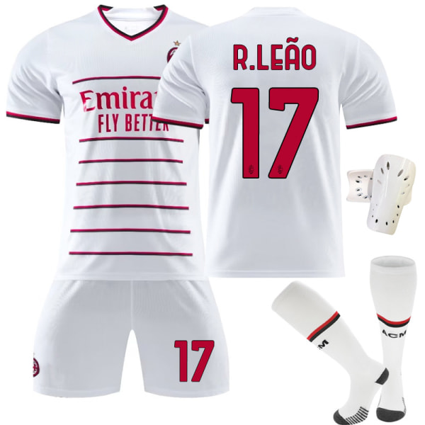 AC Milan bortatröja Rafael Leao fotbollströja för barn GIROUD 9 With sock #L