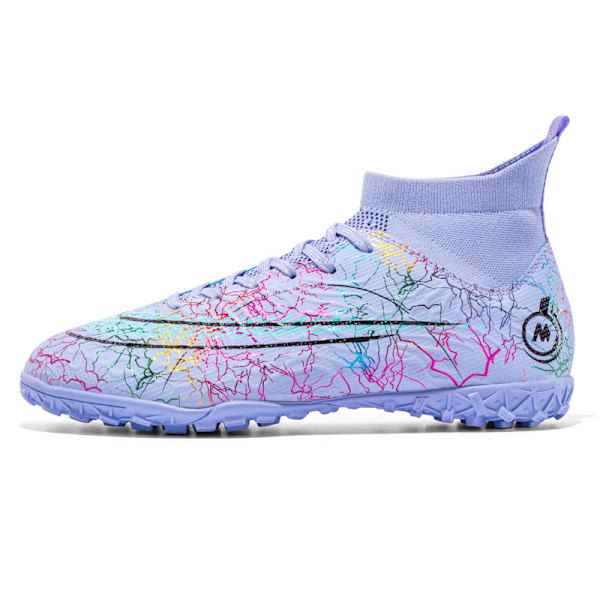 Fotbollsskor för män Halkfria fotbollssneakers 068 White+Moon 2 35