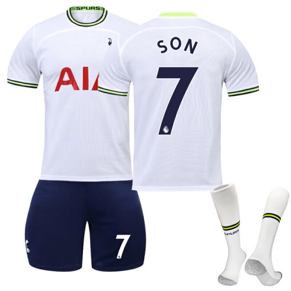 2023 Pojkar Barn Barn Fotbollssats Fotboll Kort Shirt Sock Set tottenham hotspur home kit #7 22/(6-7 years)