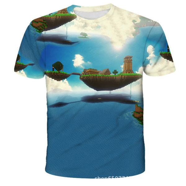 Tecknad Minecraft för pojkar Barn Casual kortärmad T-shirt TX-030172 S