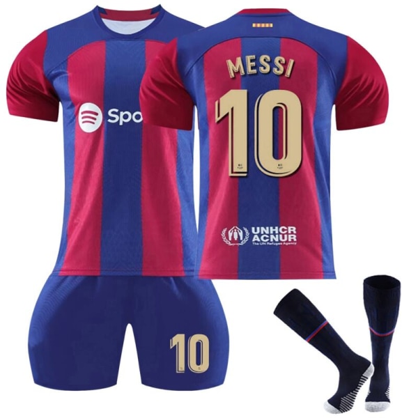 2324 Ny Barcelona fotbollströja 30 Gavi Jersey Set NO.30med strumpor 23/24 barcelona home#10 24(8-9years)