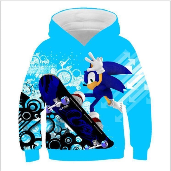 Sonic The Hedgehog Kids Pojkar Hoodie Sweatshirt Winter Rock Tops #6 110/4-5 Years