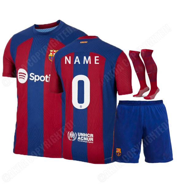 23-24 Manchester City Hemma fotbollsdräkt för barn barcelona 23/24 home kit #custom #24 (8-9 years)