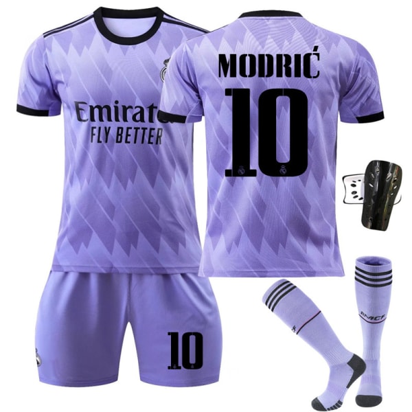 Activewear nr 9 Benzema fotbollströja träningsdräkt för barn Modric 10 With socks #2XL