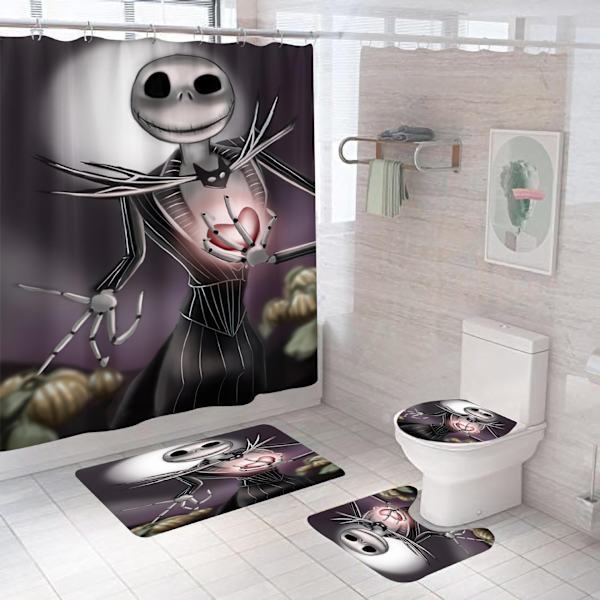 4st Nightmare Before Christmas Duschdraperi Set jy-151 3PCS