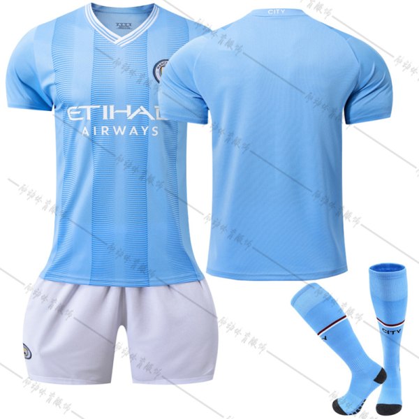 Manchester City F.C. 23-24 Hemtröja fotbollströja kit No number #18