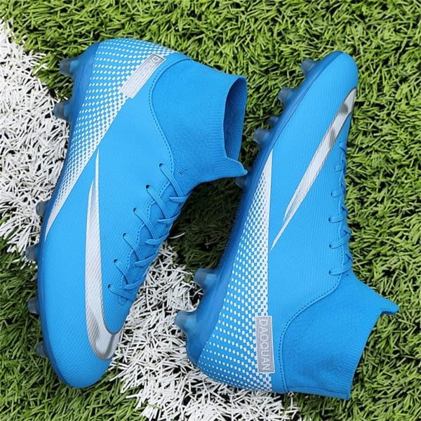 Big Boy High-top Spikes Fotbollsskor-AG/TF Blue 38