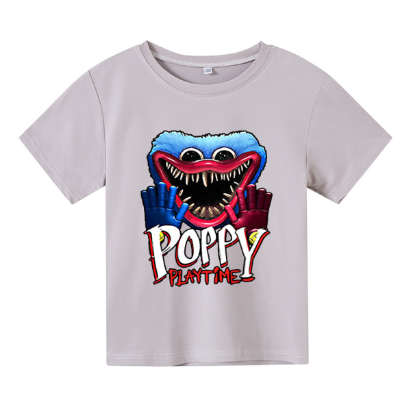 Poppy Playtime T-shirt Kortärmad presenttröja för barn Grey 100cm