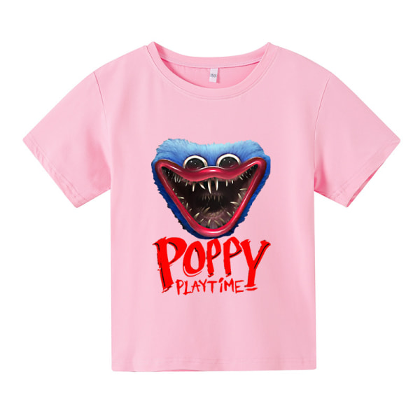 Poppy Playtime T-shirt Kortärmad presenttröja för barn Light Blue 1 100cm