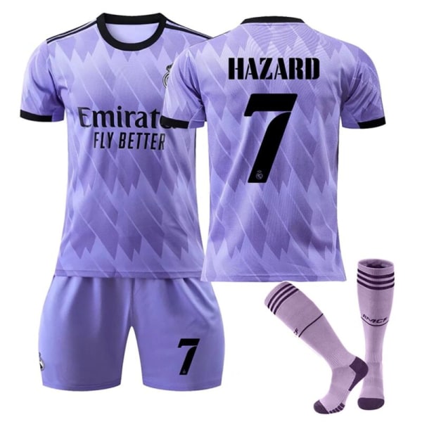 22/23 Real-Madrid bortatröjor Barn Pojkar Fotbollssatser Träningsdräkt Sportkläder 22/23 rmd away #7 18