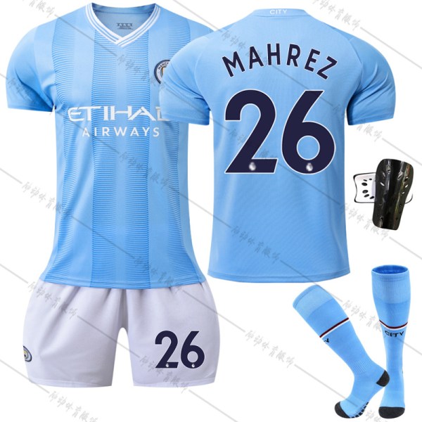 Manchester City F.C. 23-24 Hemtröja fotbollströja kit MAHREZ 26 #XS